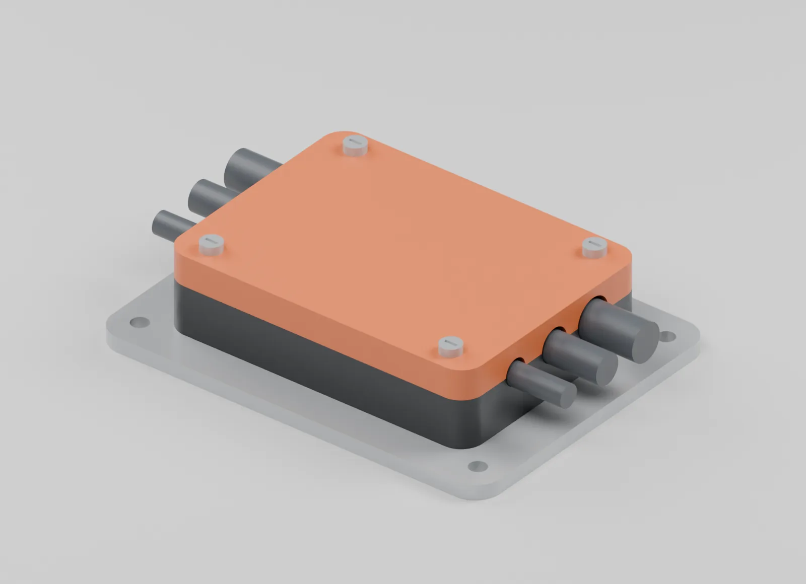 Assembled three-channel cable guide