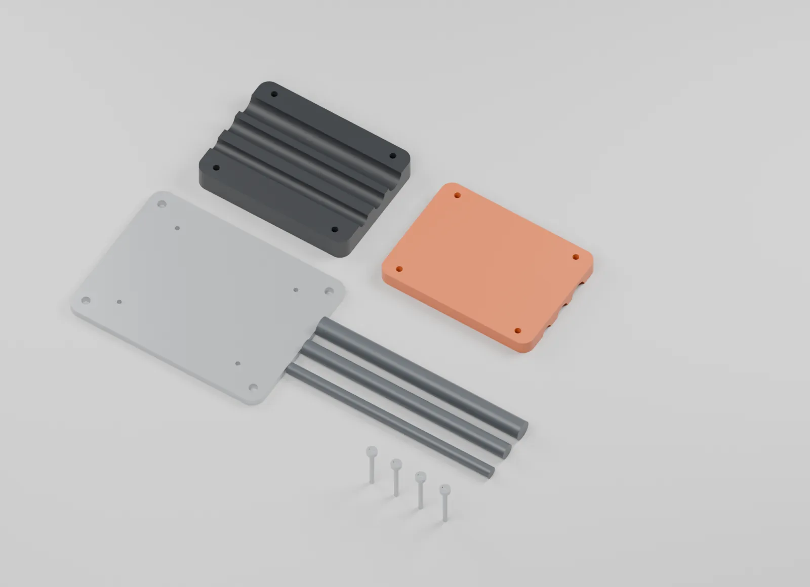 Cable-guide parts arranged separately