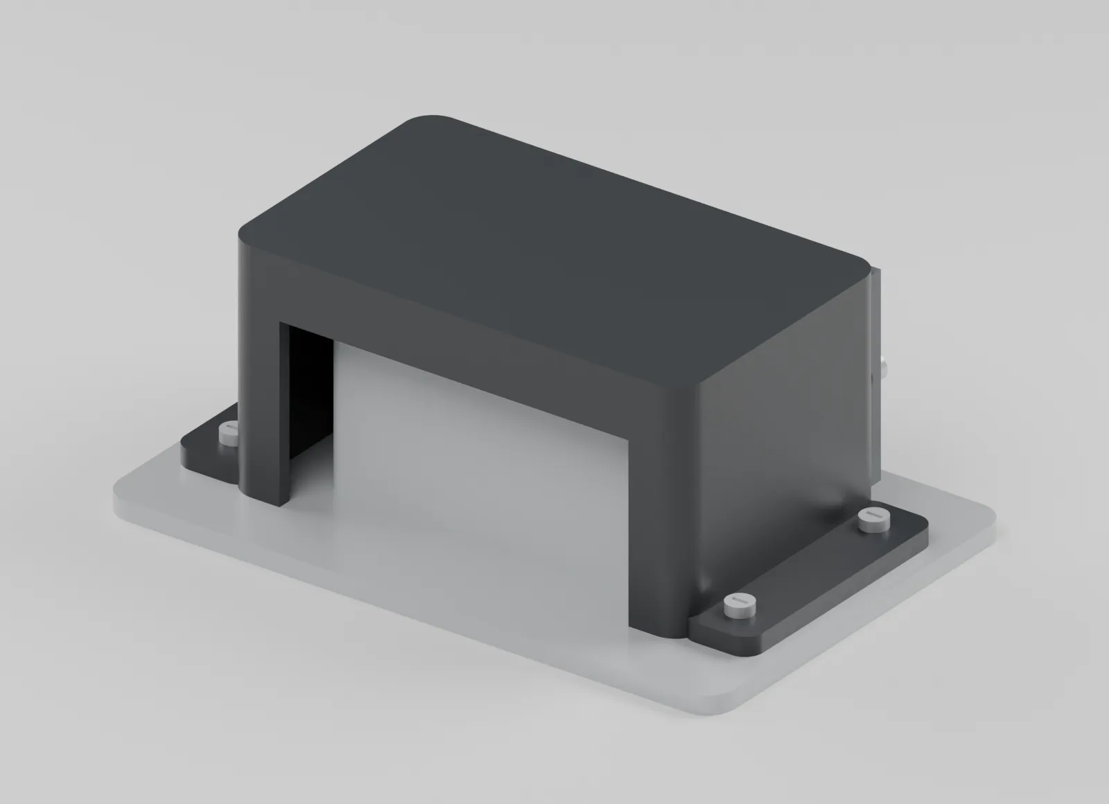 Open-front instrument cover on a reference panel
