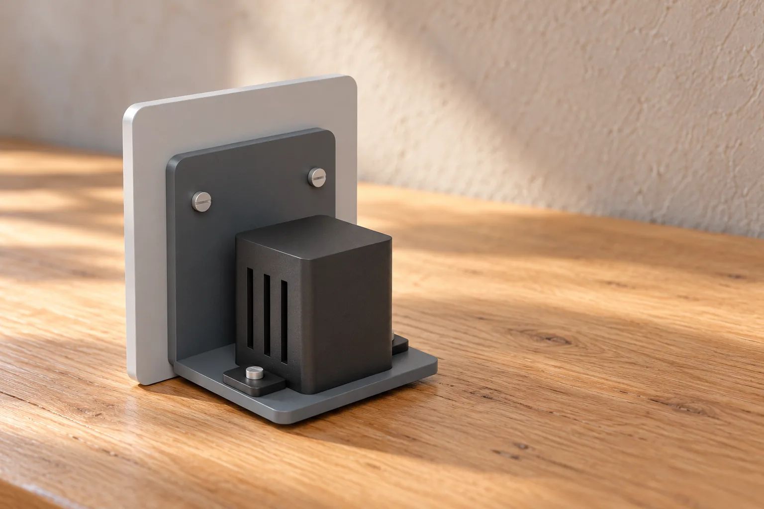Rendered workshop scene of the original sensor bracket