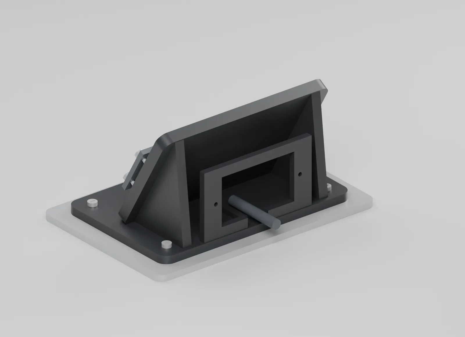 Rear service frame with cable cover removed