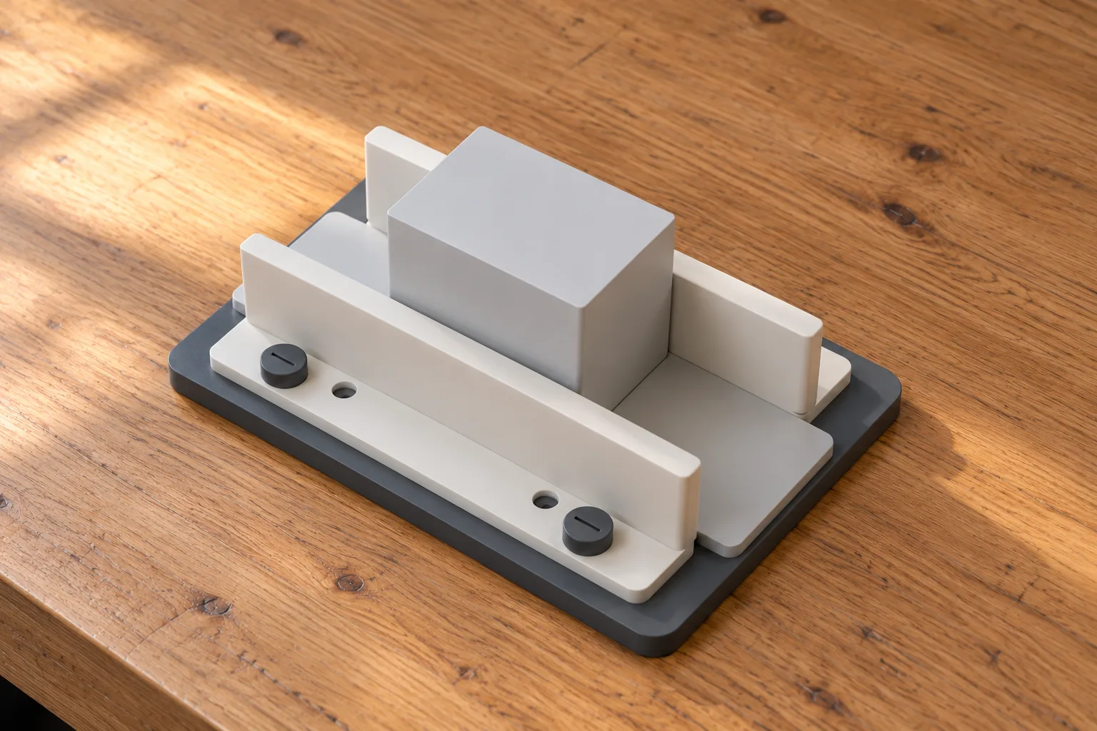 Rendered workshop scene of the original packaging guide