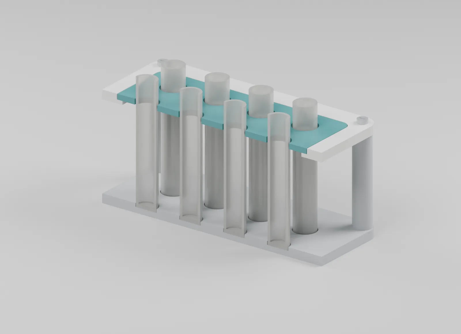 Section through tube seats and upper insert