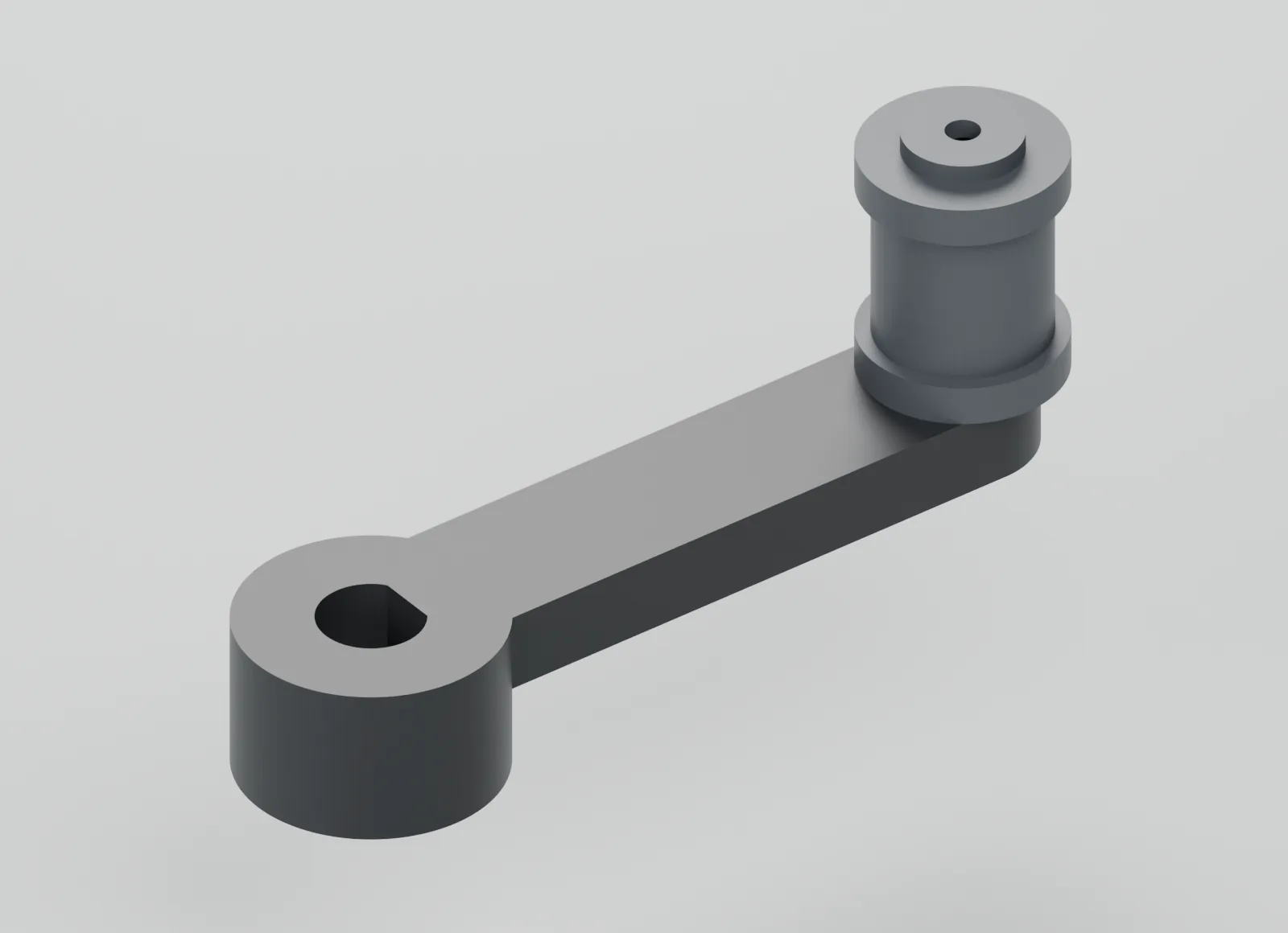 The grip, arm and removable cap.