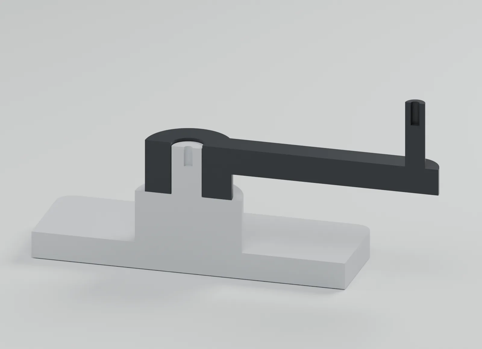 A section through the keyed shaft interface.