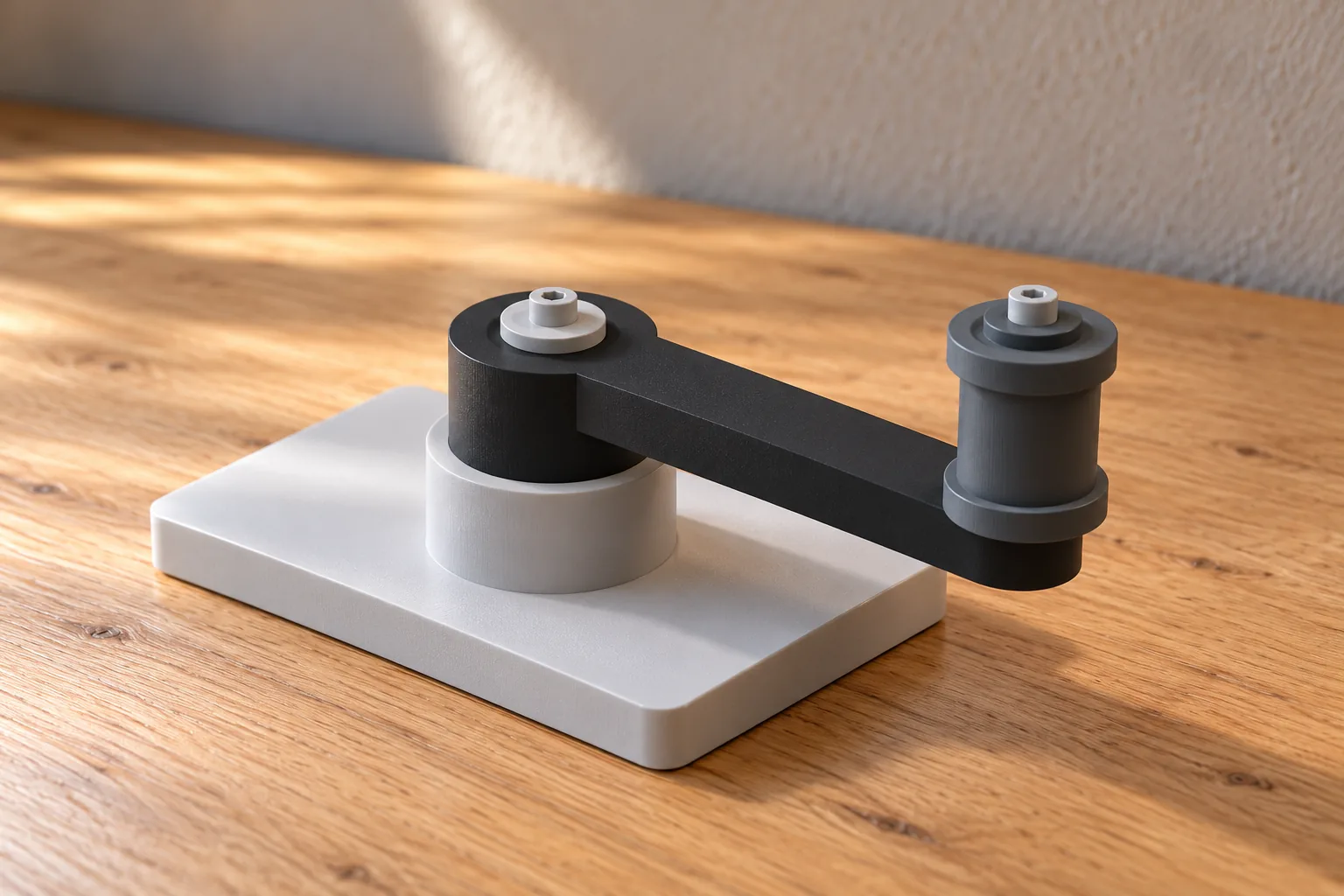 The assembled crank handle.
