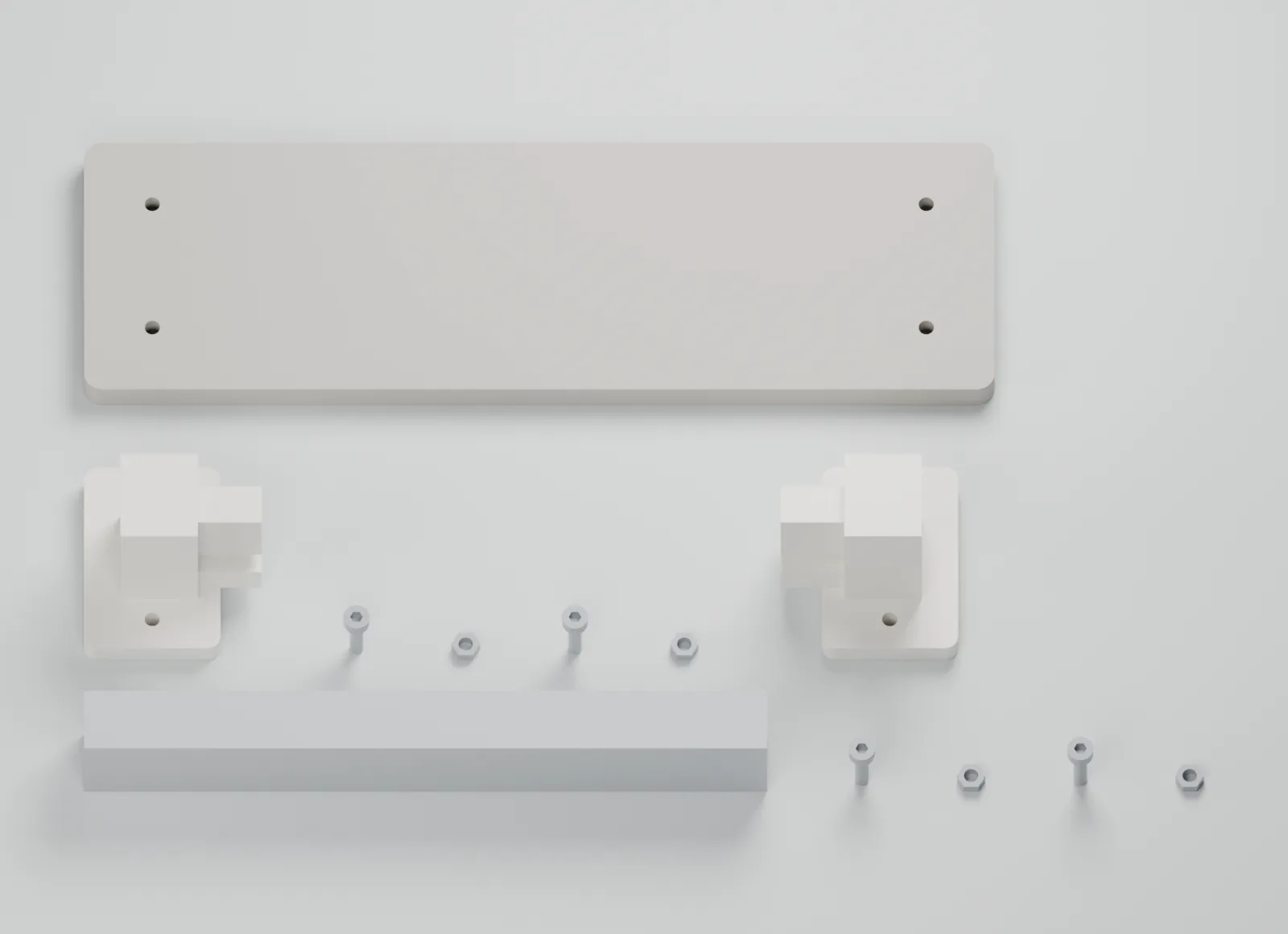 The individual retainer and reference components.