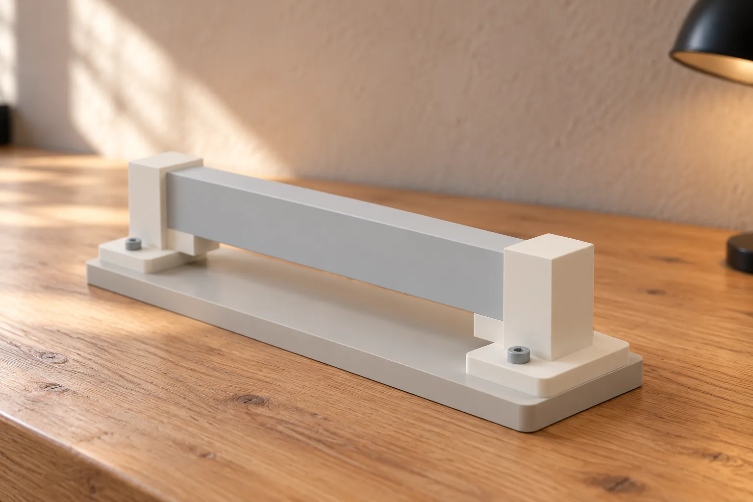 The assembled shelf-bar interface.