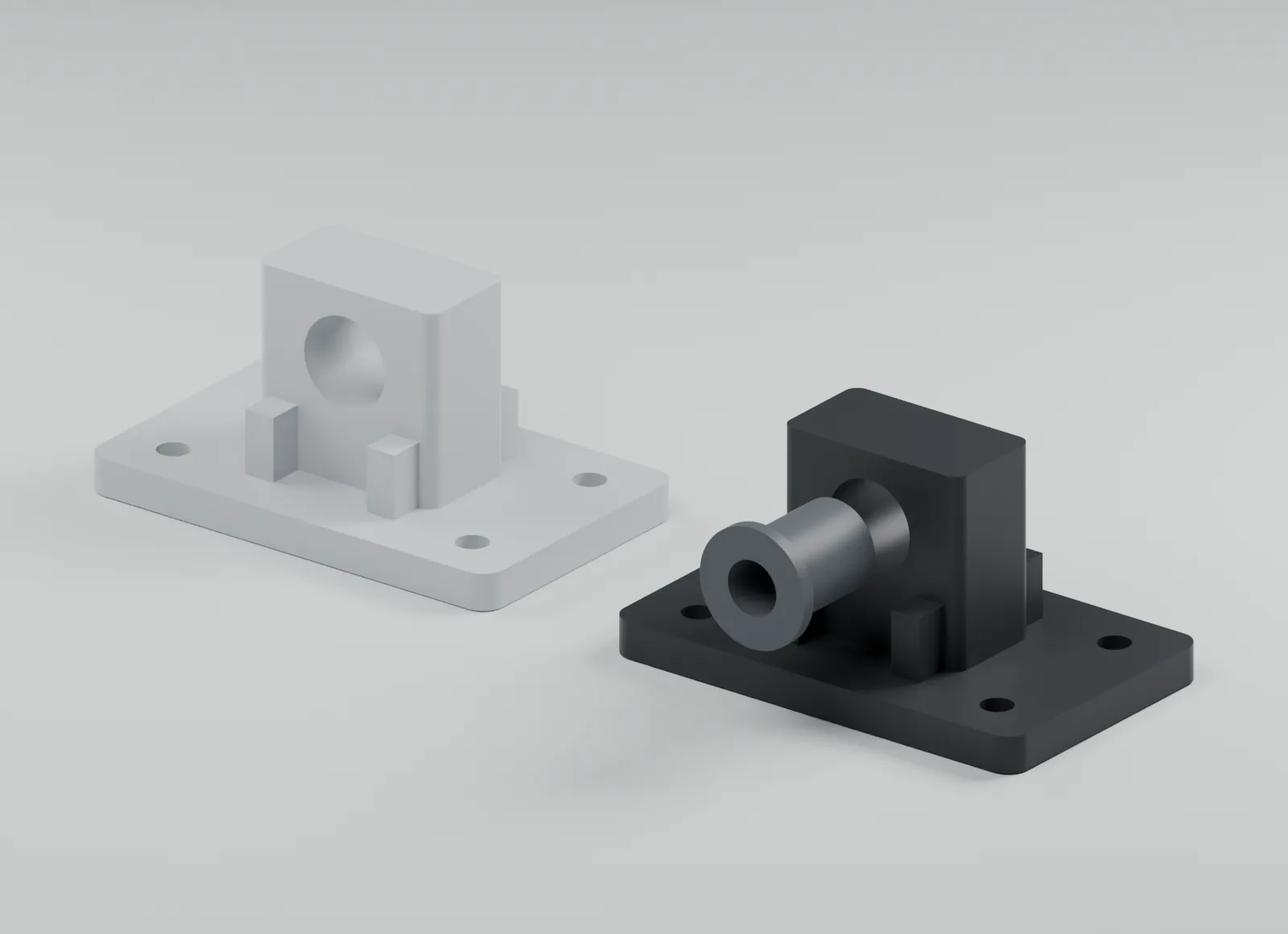 Exploded CAD view of the original cad reconstruction study and its separate components.