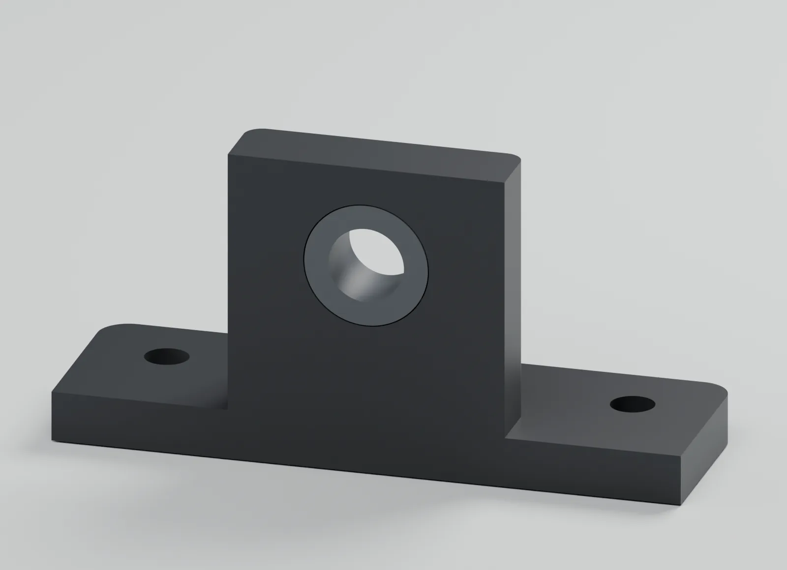 A section through the reconstructed bore and bushing.