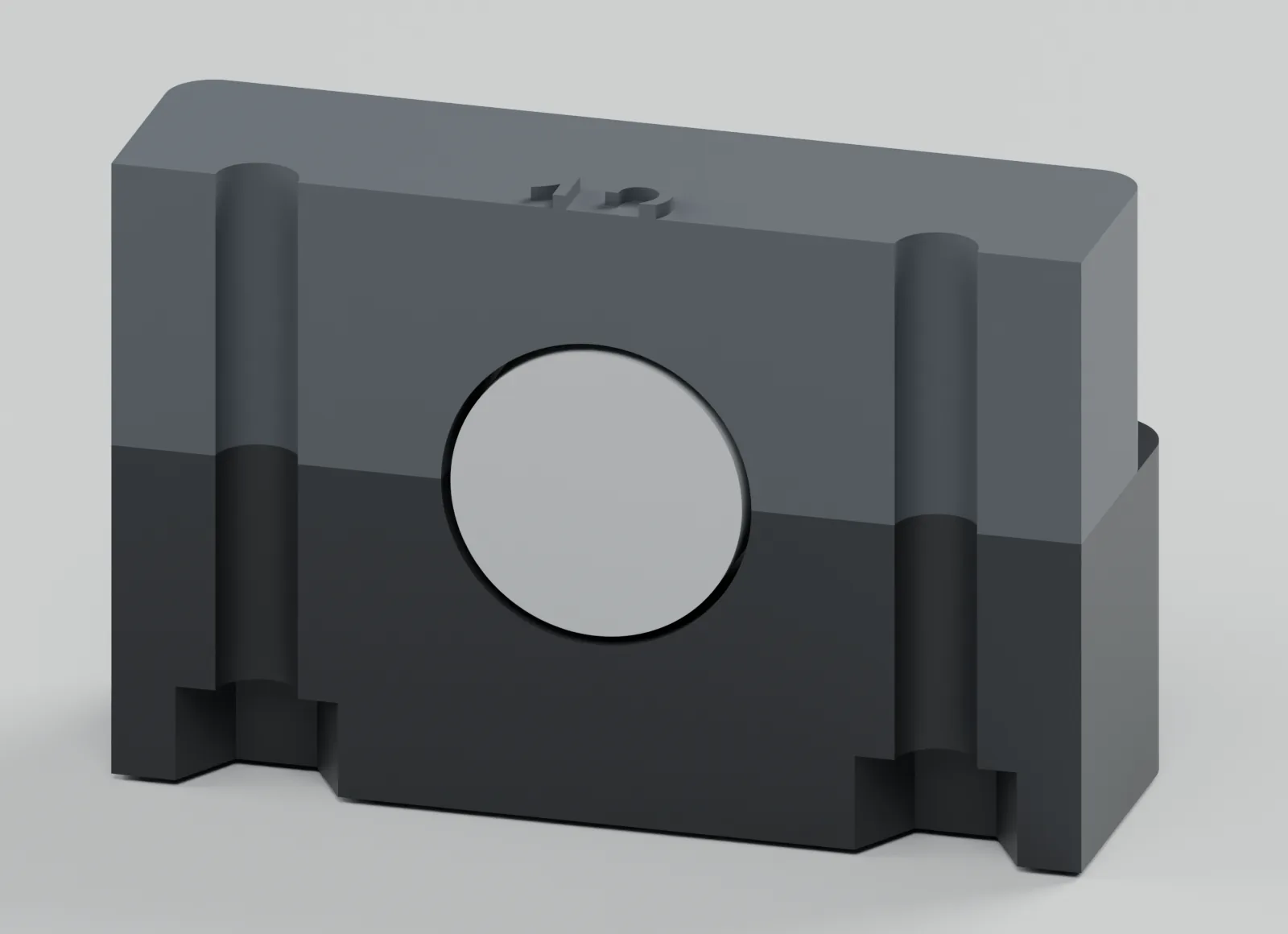 A section through the middle guide size.