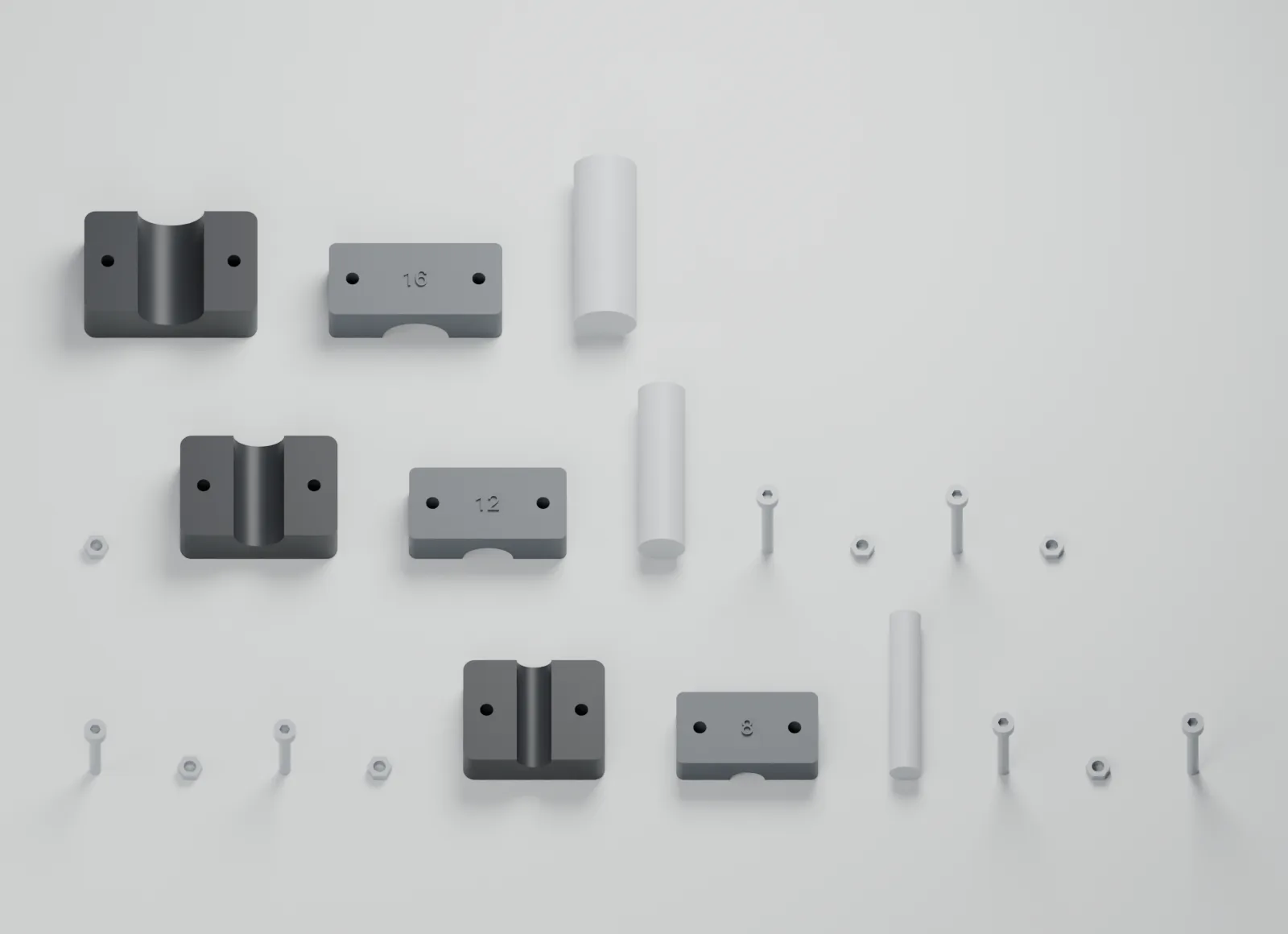 The guide family and its separate components.