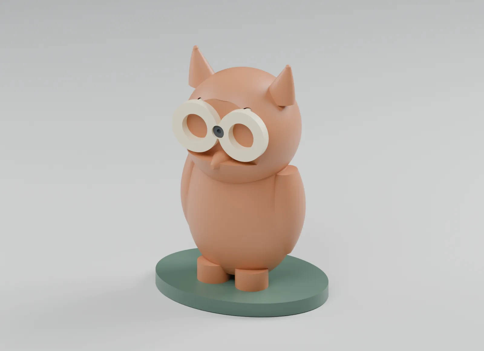 The assembled original owl figurine.