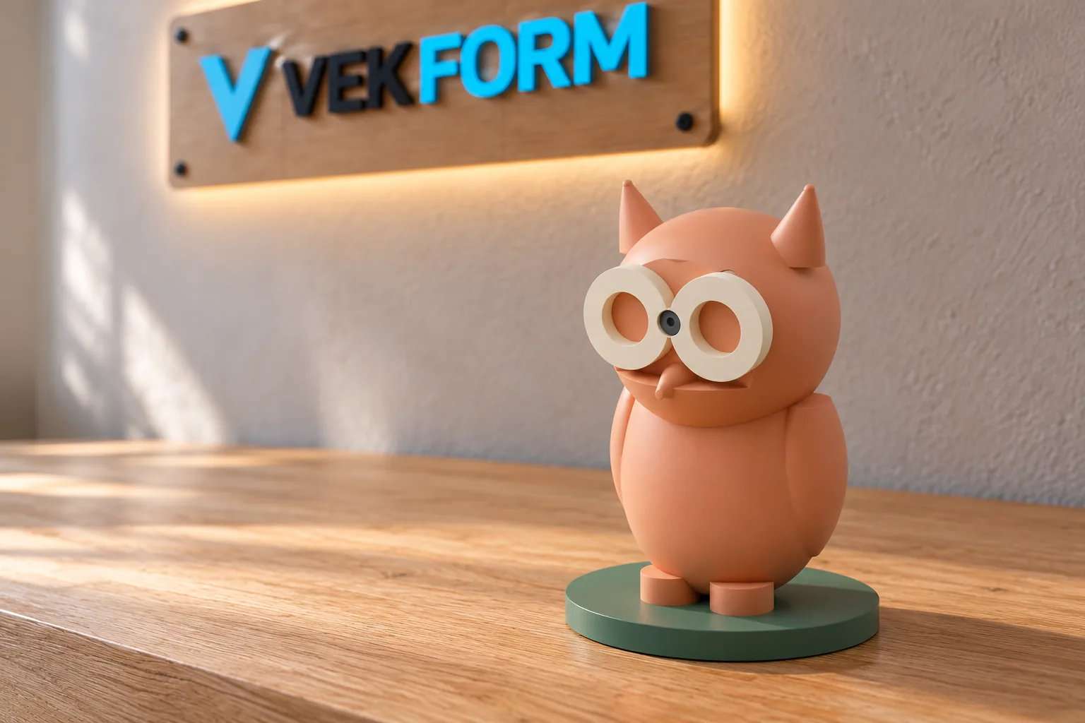 The assembled owl figurine.